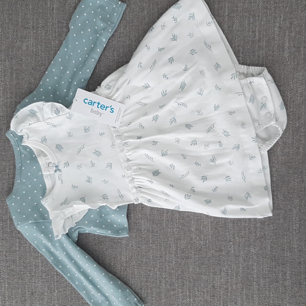 Baby Girl 6 Month Dress and Sweater Set